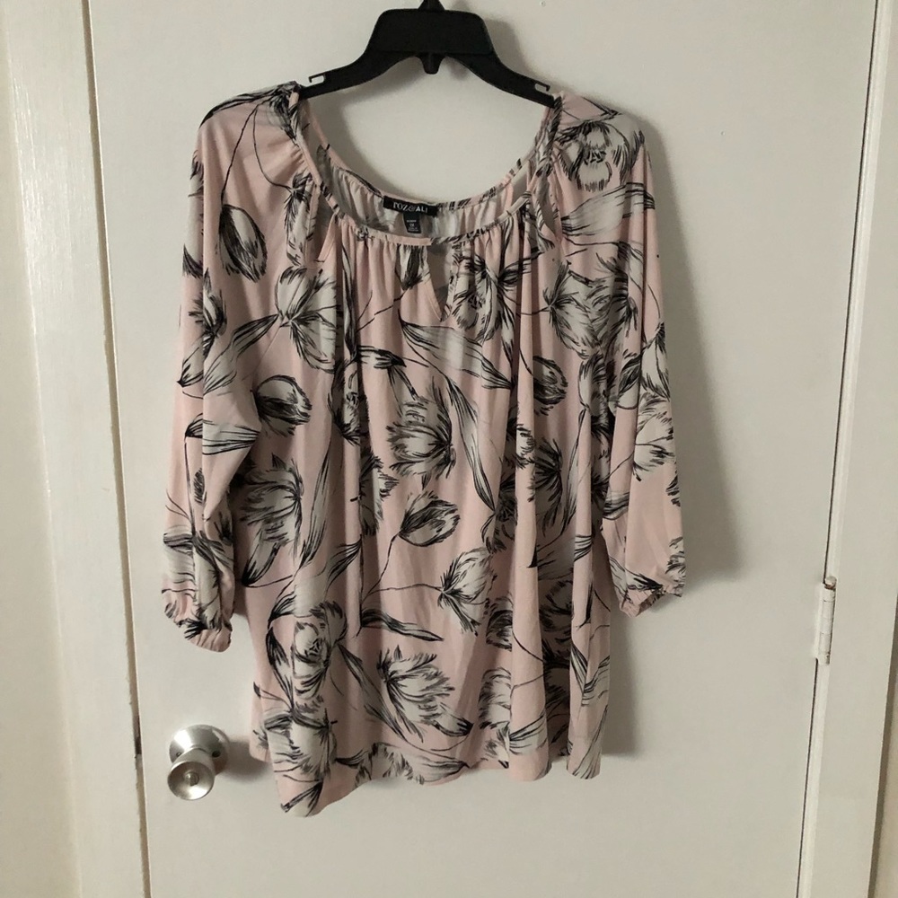 Pink Floral Blouse